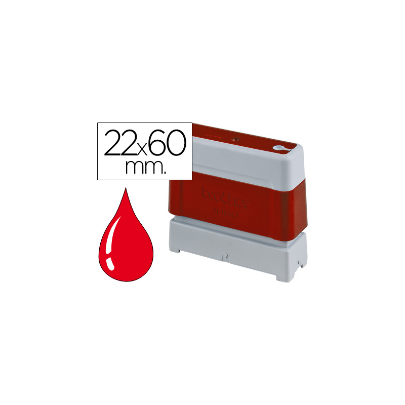 Sello automatico brother 22 mm x 60 mm rojo