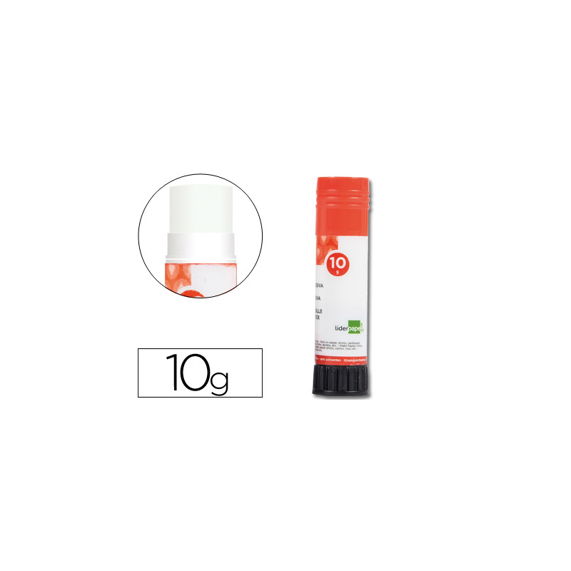 Pegamento liderpapel en barra 10 gr unidad