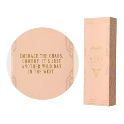 Roller belius wild west aluminio color crema dorado tinta color negro caja de diseño