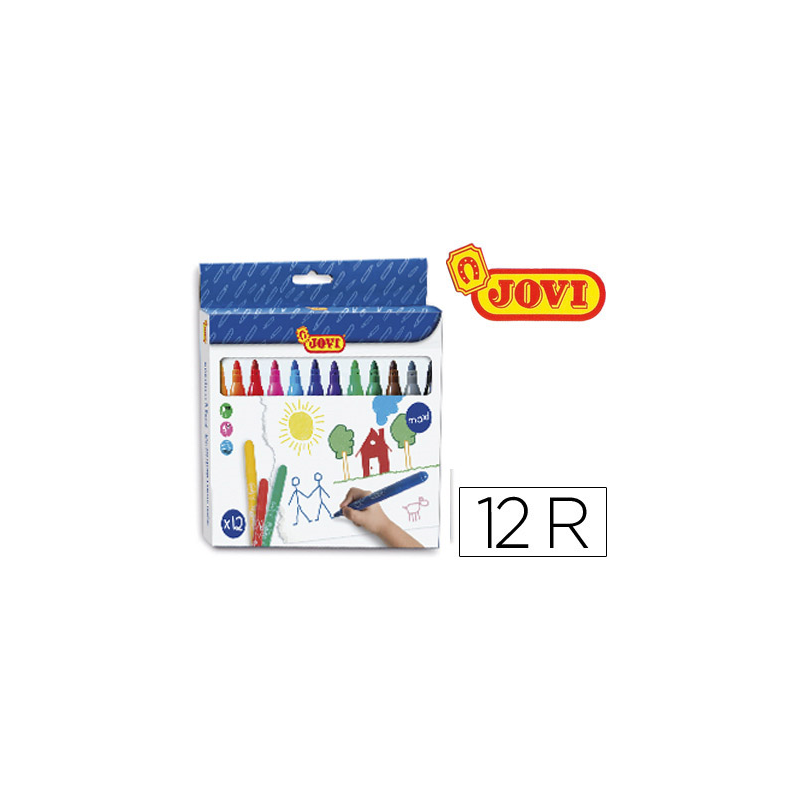 Rotulador jovi maxi 13 mm caja de 12 unidades colores surtidos