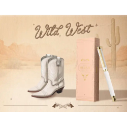 Roller belius wild west aluminio color crema dorado tinta color negro caja de diseño