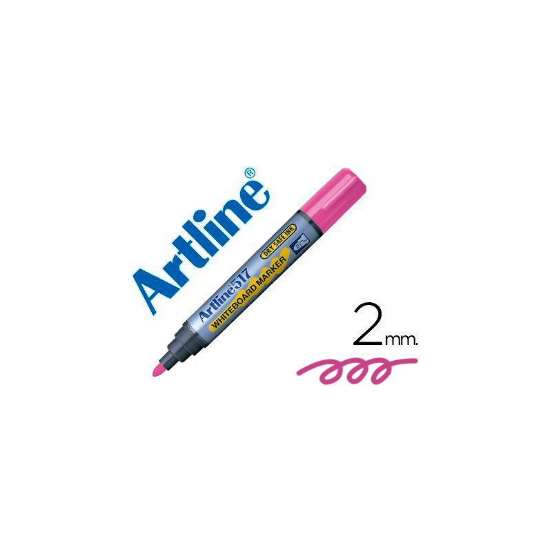 Rotulador artline pizarra ek-517 rosa punta redonda 2 mm tinta de bajo olor