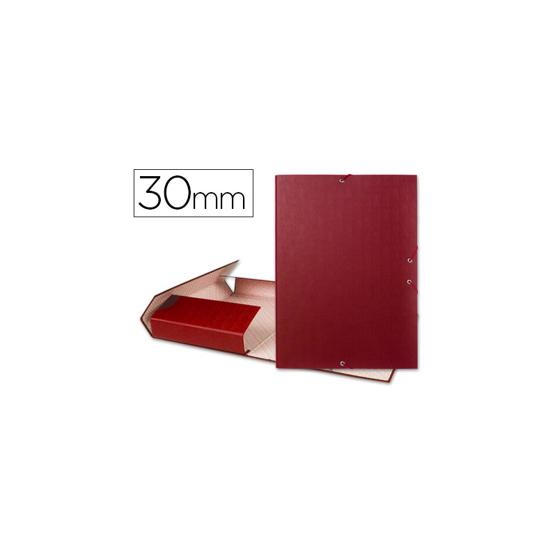 Carpeta proyectos liderpapel folio lomo 30mm carton forrado roja