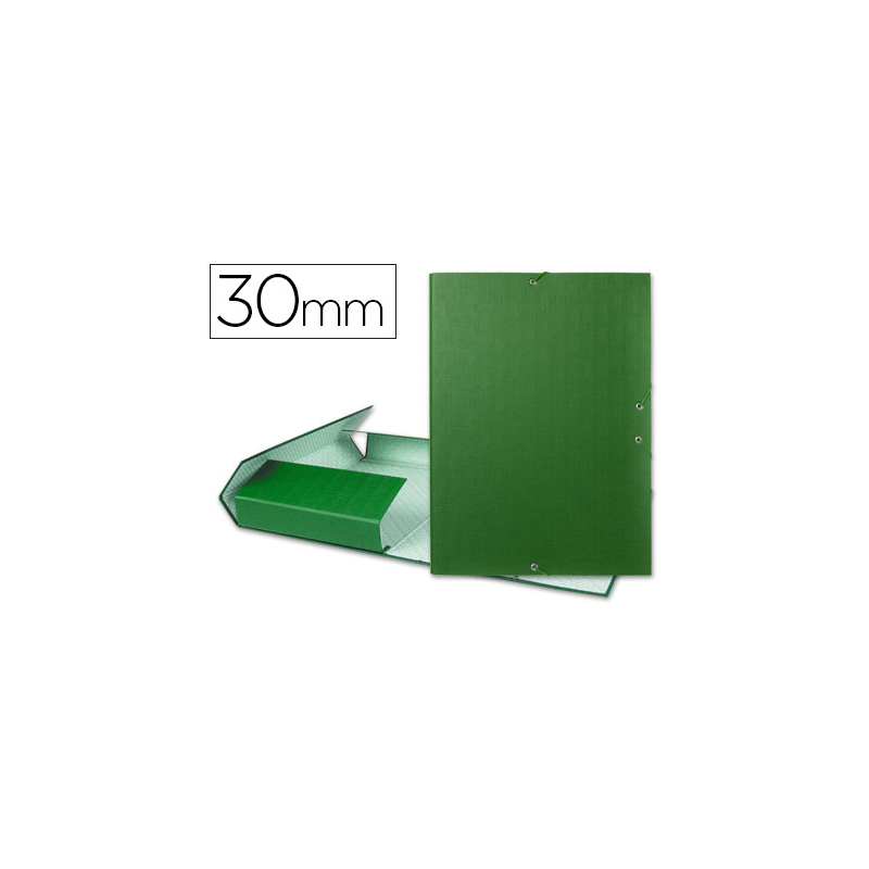 Carpeta proyectos liderpapel folio lomo 30mm carton forrado verde