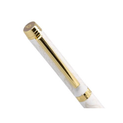 Boligrafo belius wild west aluminio color crema dorado tinta color azul caja de diseño