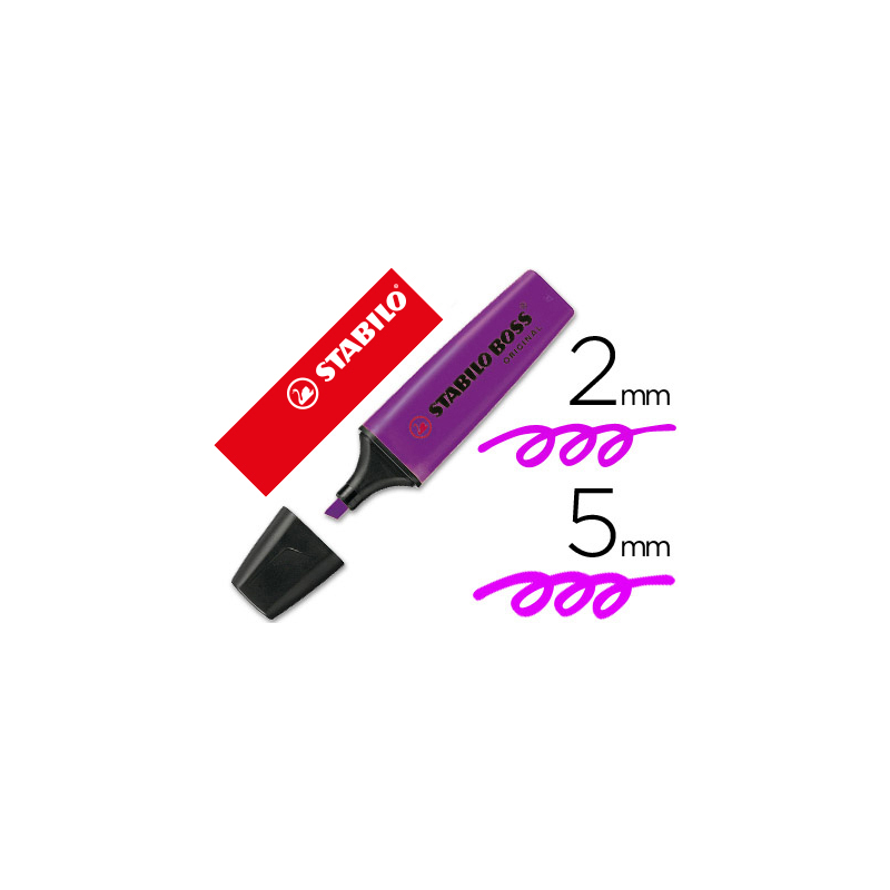 Rotulador stabilo boss fluorescente 70 lavanda