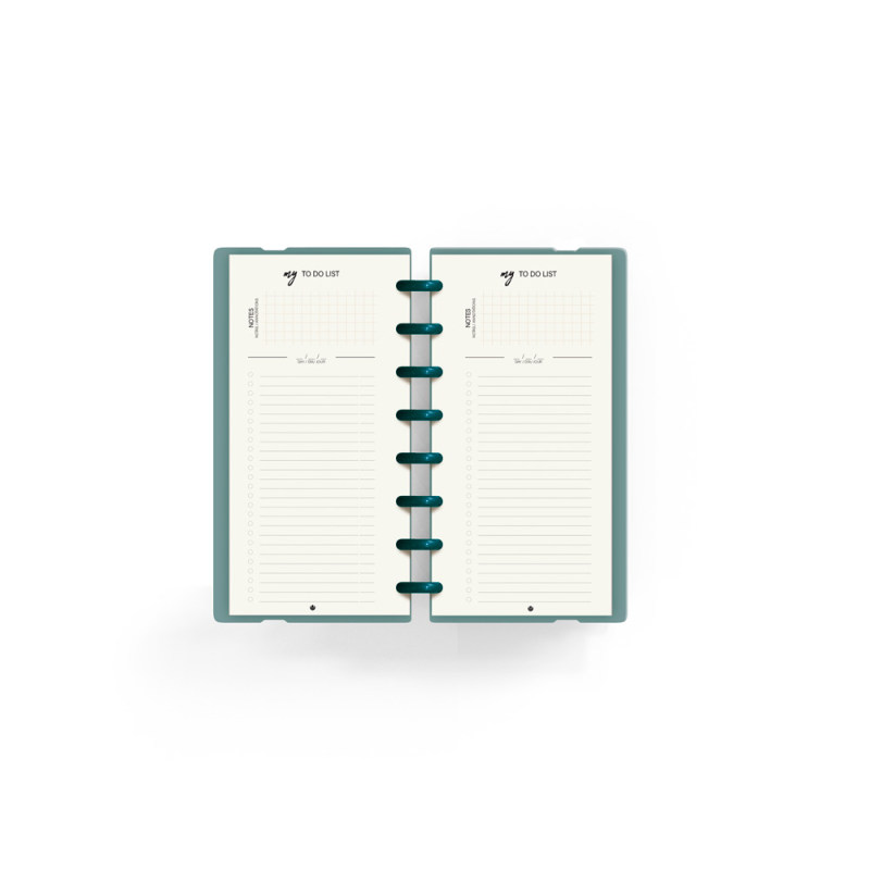 Planificador carchivo ingeniox my week check list my week semanal turquesa 105x210 mm