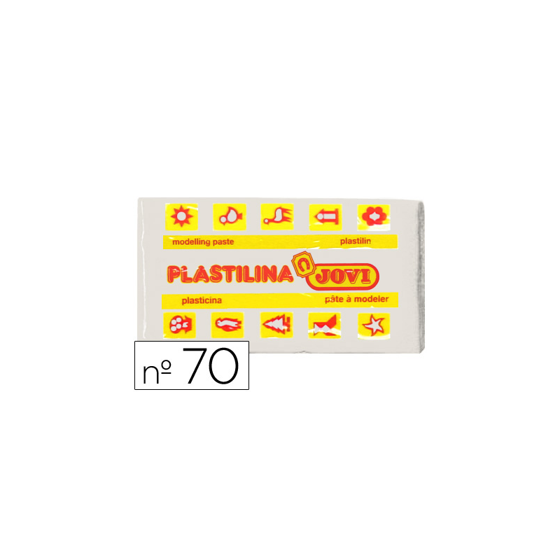 Plastilina jovi 70 blanca unidad tamaño pequeño