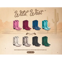 Boligrafo belius wild west aluminio color beige dorado tinta color azul caja de diseño