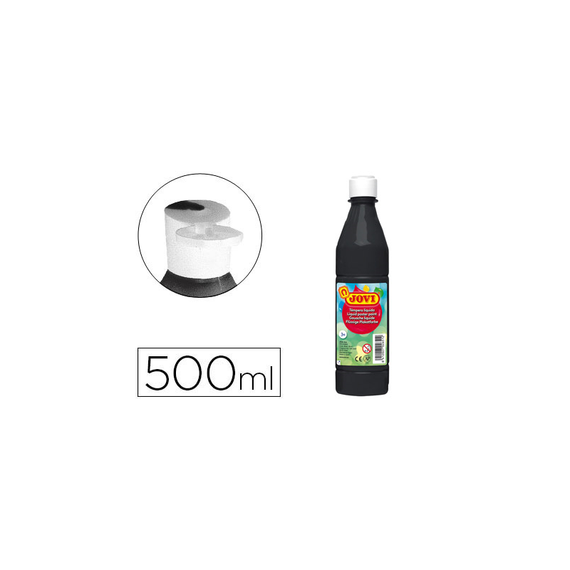 Tempera liquida jovi escolar 500 ml negro