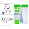 Bloc congreso q-connect liso autoadhesivo sobremesa 508x584 mm 20 hojas papel blanco de 75g/m2 fsc