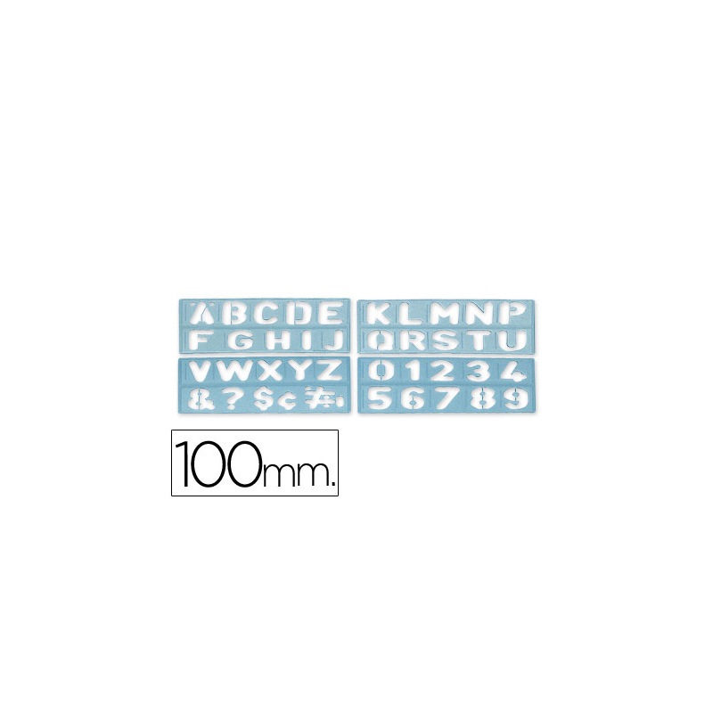 Plantilla liderpapel rotulacion 1800 letras y numeros 100 mm
