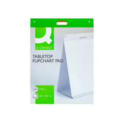 Bloc congreso q-connect liso autoadhesivo sobremesa 508x584 mm 20 hojas papel blanco de 75g/m2 fsc