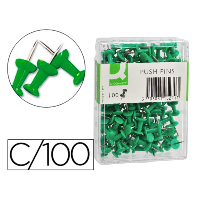 Señalizador de planos q-connect verde caja de 100 unidades