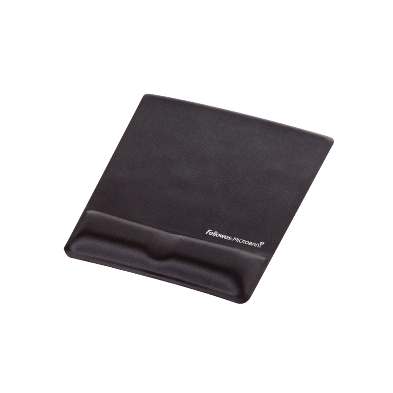 Alfombrilla para raton fellowes canal health-v negra con reposamuñecas de gel 222x209,6x251 mm