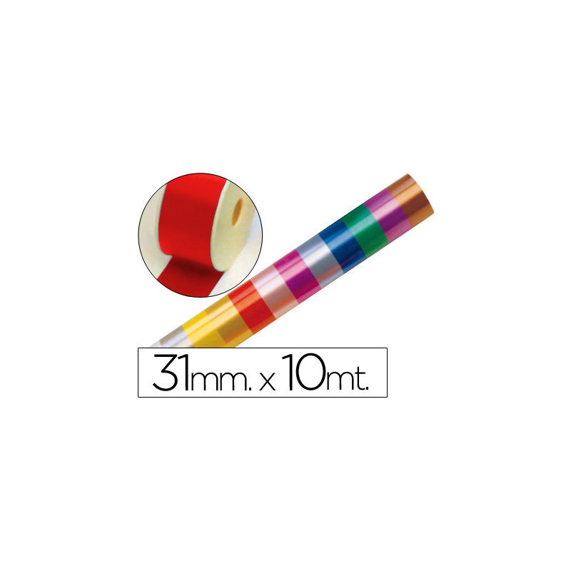 Cinta fantasia 10 mt x 31 mm rojo