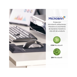 Alfombrilla para raton fellowes canal health-v negra con reposamuñecas de gel 222x209,6x251 mm