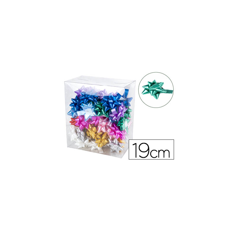 Lazo fantasia liderpapel 19 mm caja de 50 unidades colores surtidos