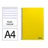 Cuaderno espiral liderpapel a4 smart tapa blanda 80h 75gr rayado horizontal con margen color amarillo