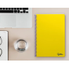 Cuaderno espiral liderpapel a4 smart tapa blanda 80h 75gr rayado horizontal con margen color amarillo