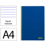 Cuaderno espiral liderpapel a4 smart tapa blanda 80h 75gr rayado horizontal con margen color azul oscuro