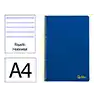 Cuaderno espiral liderpapel a4 smart tapa blanda 80h 75gr rayado horizontal con margen color azul oscuro