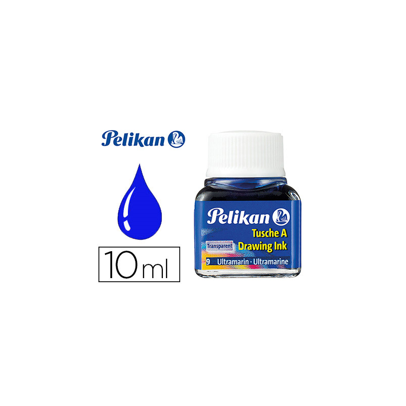 Tinta china pelikan azul ultramar bote de 10 ml