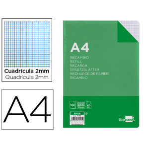 Recambio liderpapel a4 100...
