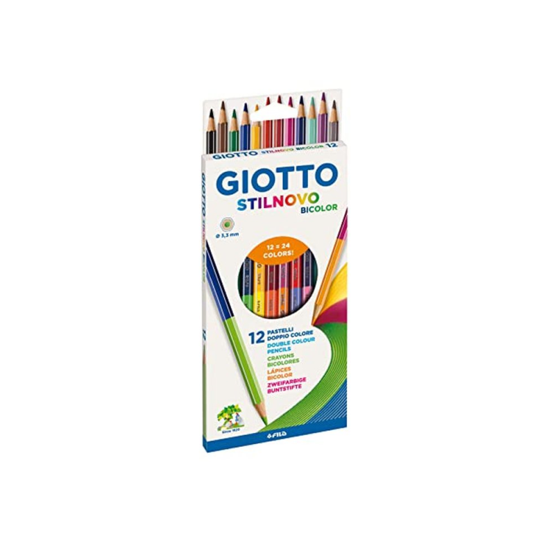 Lapices de colores giotto stilnovo bicolor caja de 12 colores