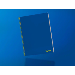 Cuaderno espiral liderpapel a4 smart tapa blanda 80h 75gr rayado horizontal con margen color azul oscuro