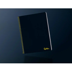 Cuaderno espiral liderpapel a4 smart tapa blanda 80h 75gr rayado horizontal con margen color negro