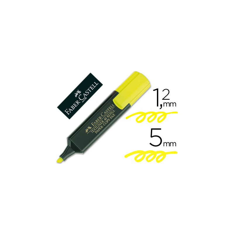Rotulador faber castell fluorescente textliner 48 amarillo
