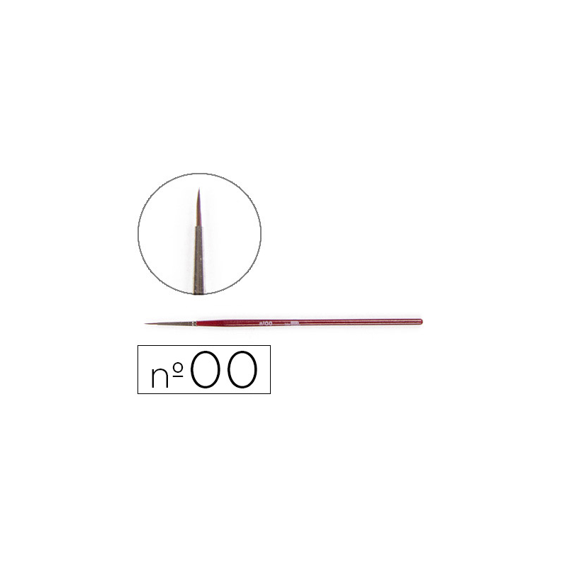 Pinceles acuarela liderpapel nº00 virola cromada pelo engomado
