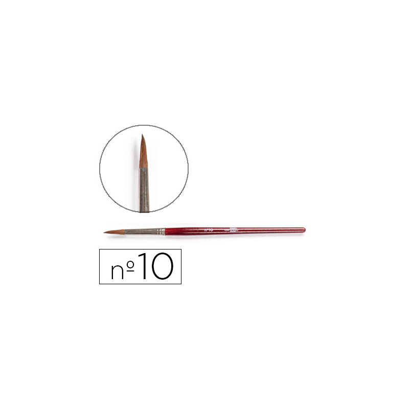 Pinceles acuarela liderpapel nº 10 virola cromada pelo engomado