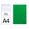 Cuaderno espiral liderpapel a4 smart tapa blanda 80h 75gr rayado horizontal con margen color verde
