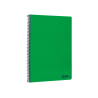 Cuaderno espiral liderpapel a4 smart tapa blanda 80h 75gr rayado horizontal con margen color verde