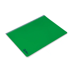 Cuaderno espiral liderpapel a4 smart tapa blanda 80h 75gr rayado horizontal con margen color verde