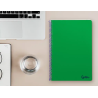 Cuaderno espiral liderpapel a4 smart tapa blanda 80h 75gr rayado horizontal con margen color verde