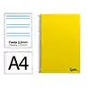 Cuaderno espiral liderpapel a4 smart tapa blanda 80h 75gr pauta 2,5mm con margen color amarillo