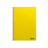 Cuaderno espiral liderpapel a4 smart tapa blanda 80h 75gr pauta 2,5mm con margen color amarillo