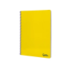 Cuaderno espiral liderpapel a4 smart tapa blanda 80h 75gr pauta 2,5mm con margen color amarillo