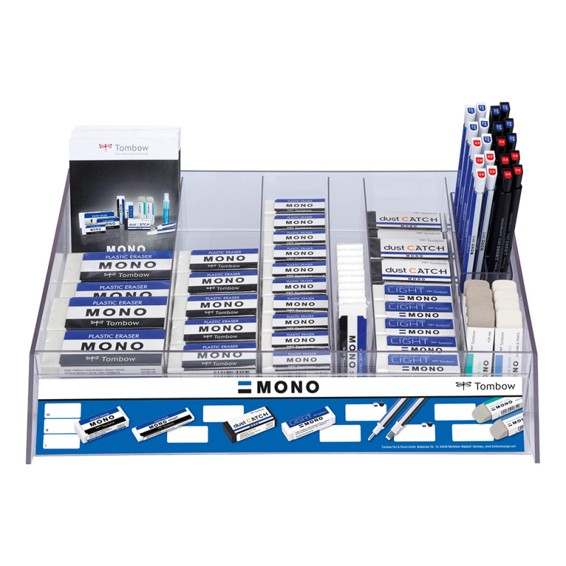 Goma de borrar tombow mono expositor de 98 unidades surtidas