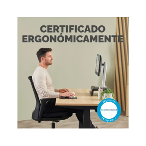 Alfombrilla para raton fellowes con reposamuñecas breyta negro 250x210x25 mm