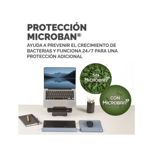 Alfombrilla para raton fellowes con reposamuñecas breyta azul 250x210x25 mm