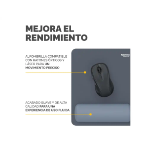 Alfombrilla para raton fellowes con reposamuñecas breyta azul 250x210x25 mm