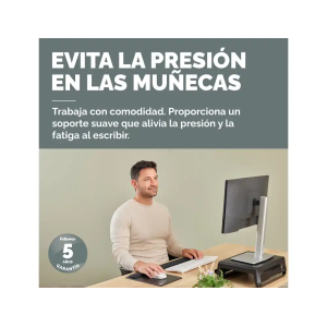 Reposamuñecas fellowes para teclado breyta negro 480x70x25 mm