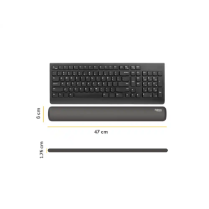 Reposamuñecas fellowes para teclado breyta negro 480x70x25 mm