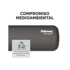 Reposamuñecas fellowes para teclado breyta negro 480x70x25 mm