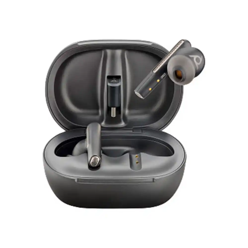 Auriculares poly inalambricos poly voyager free 60+ uc + adaptador bt700 usb-c + estuche de carga con pantalla tactil