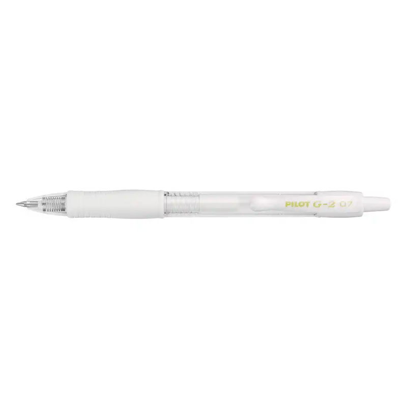 Boligrafo pilot g-2 blanco pastel tinta gel retractil sujecion de caucho
